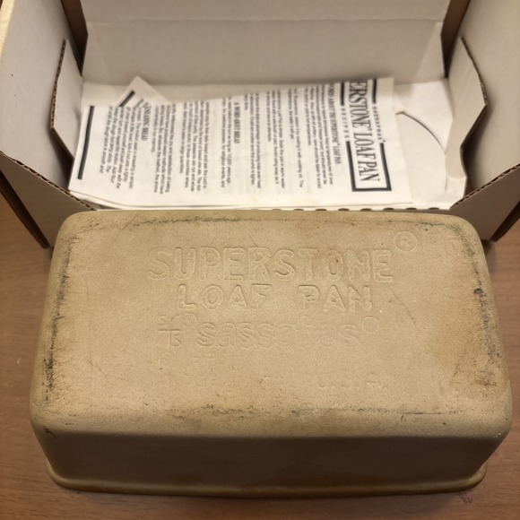VTG Superstone Sassafras Loaf Pan Baker | Unglazed Stoneware Baking 1993 USA - Picture 4 of 5